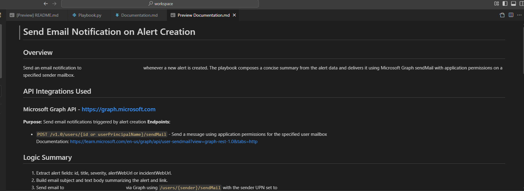 Generated playbook documentation